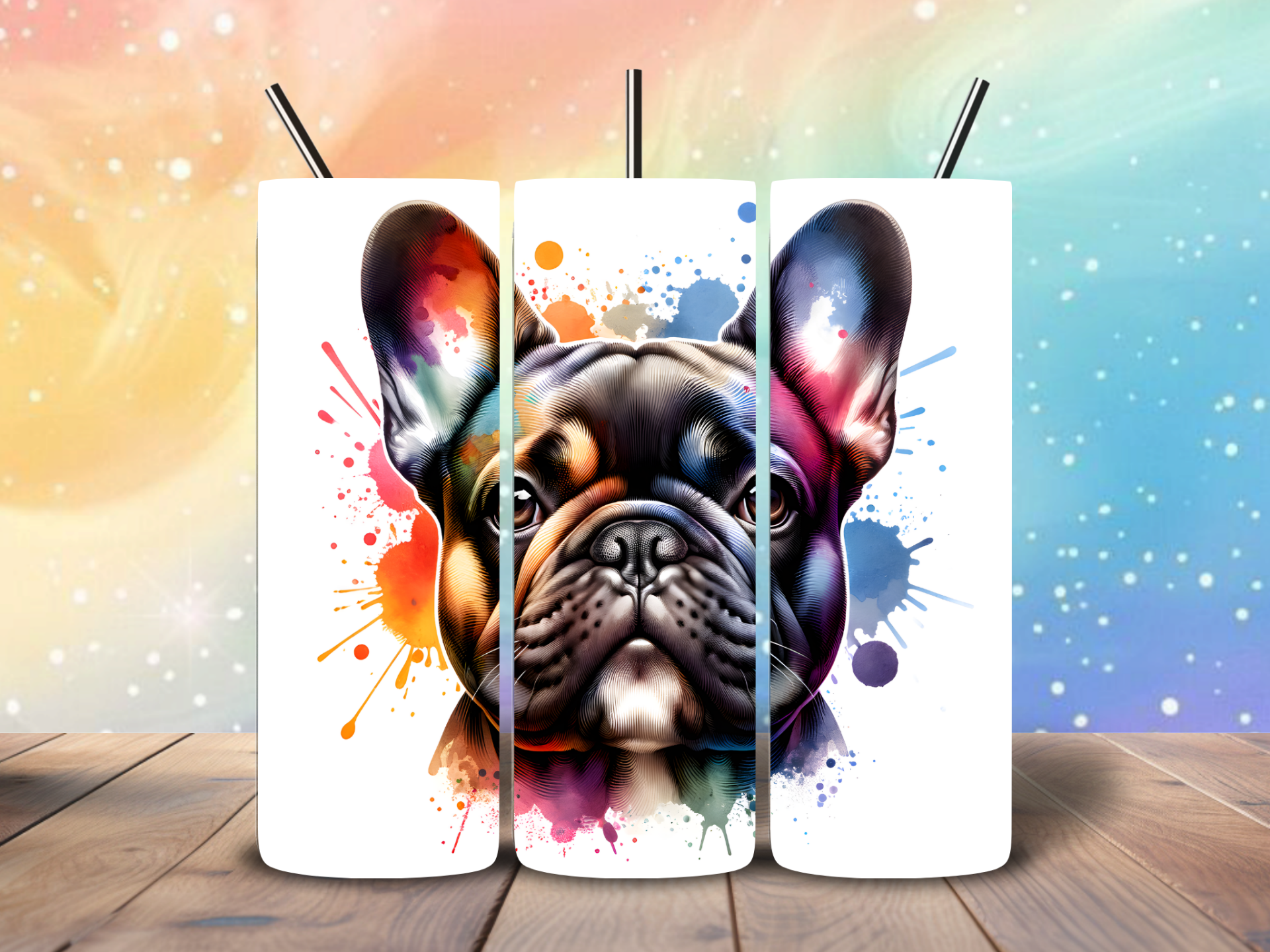 Tumbler | Franse Bulldog splatter