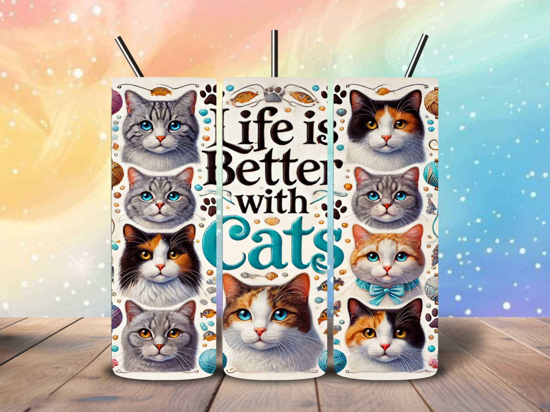 Tumbler | Live is beter with cats