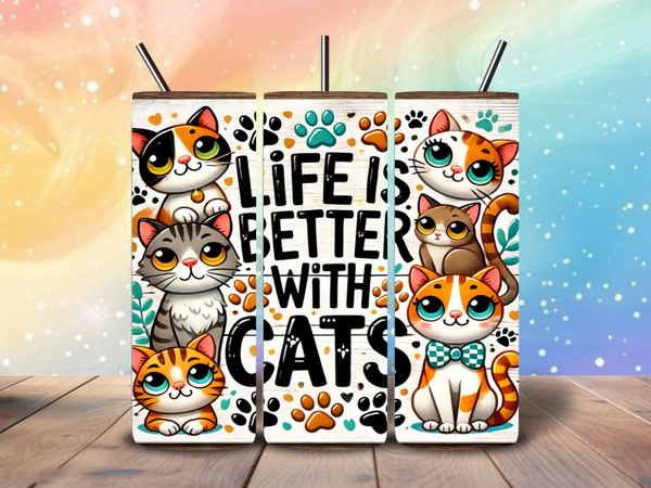 Tumbler | Live is beter with cats 2