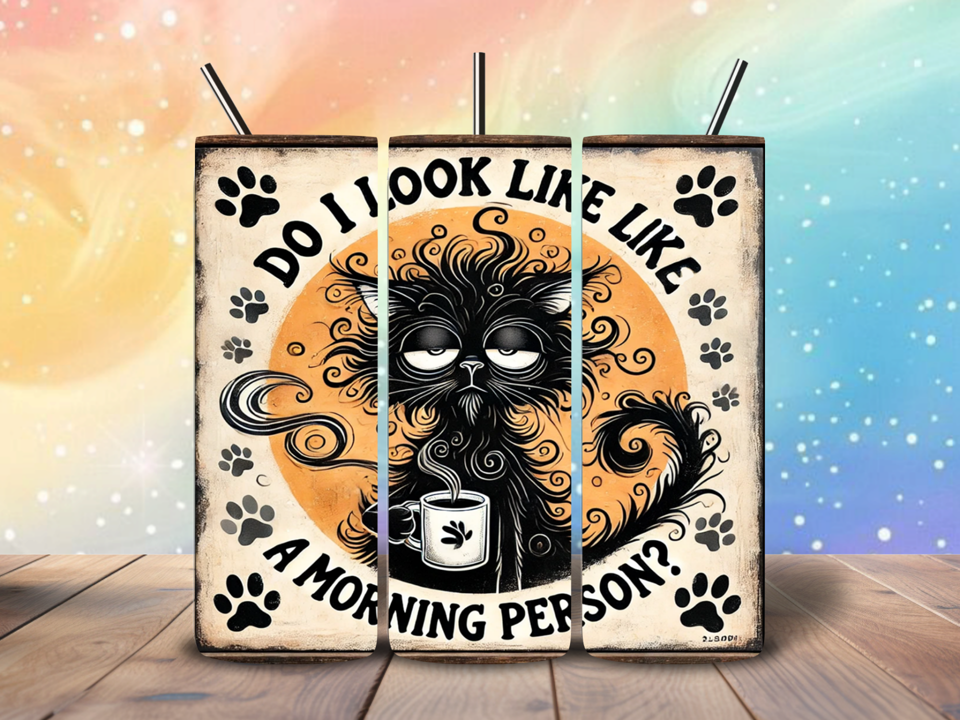 Tumbler | Grumpy Morning Cat