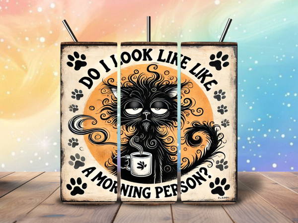 Tumbler | Grumpy Morning Cat