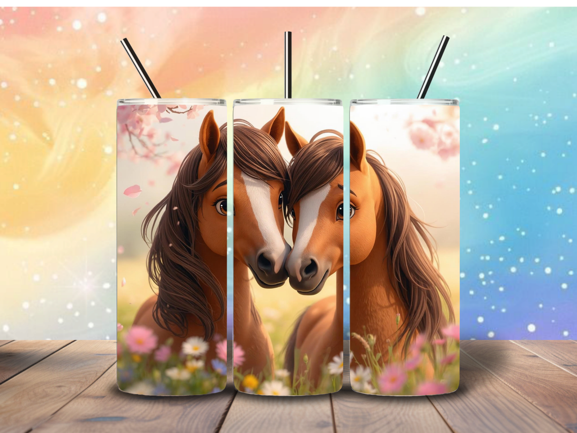 Tumbler | Twee paarden