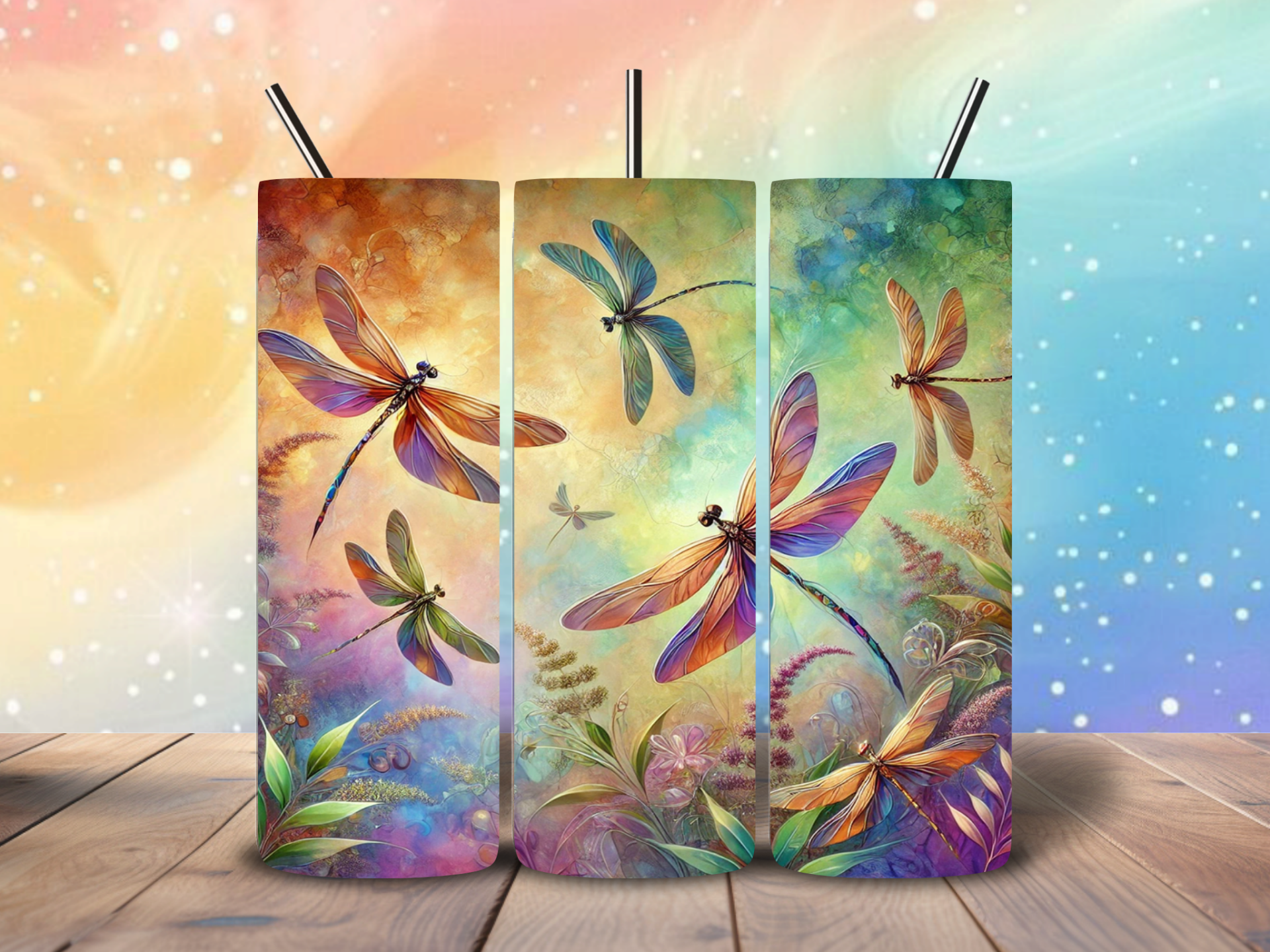 Tumbler | Golden Glow Dragonfly