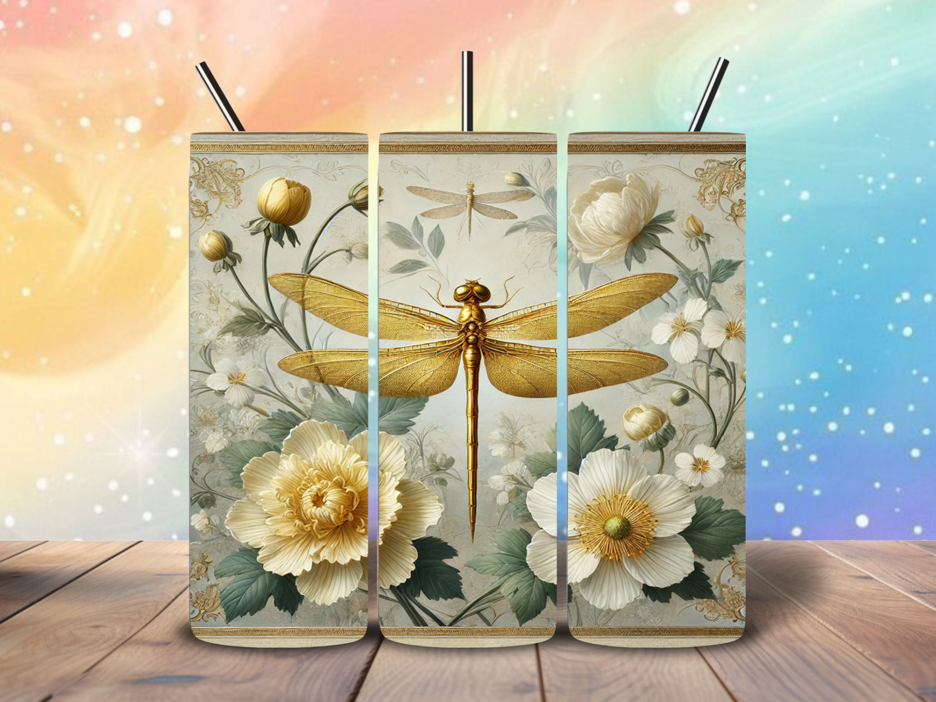Tumbler | Golden Majesty Dragonfly