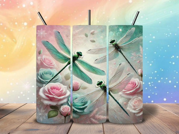 Tumbler | Dragonfly Garden of Rose