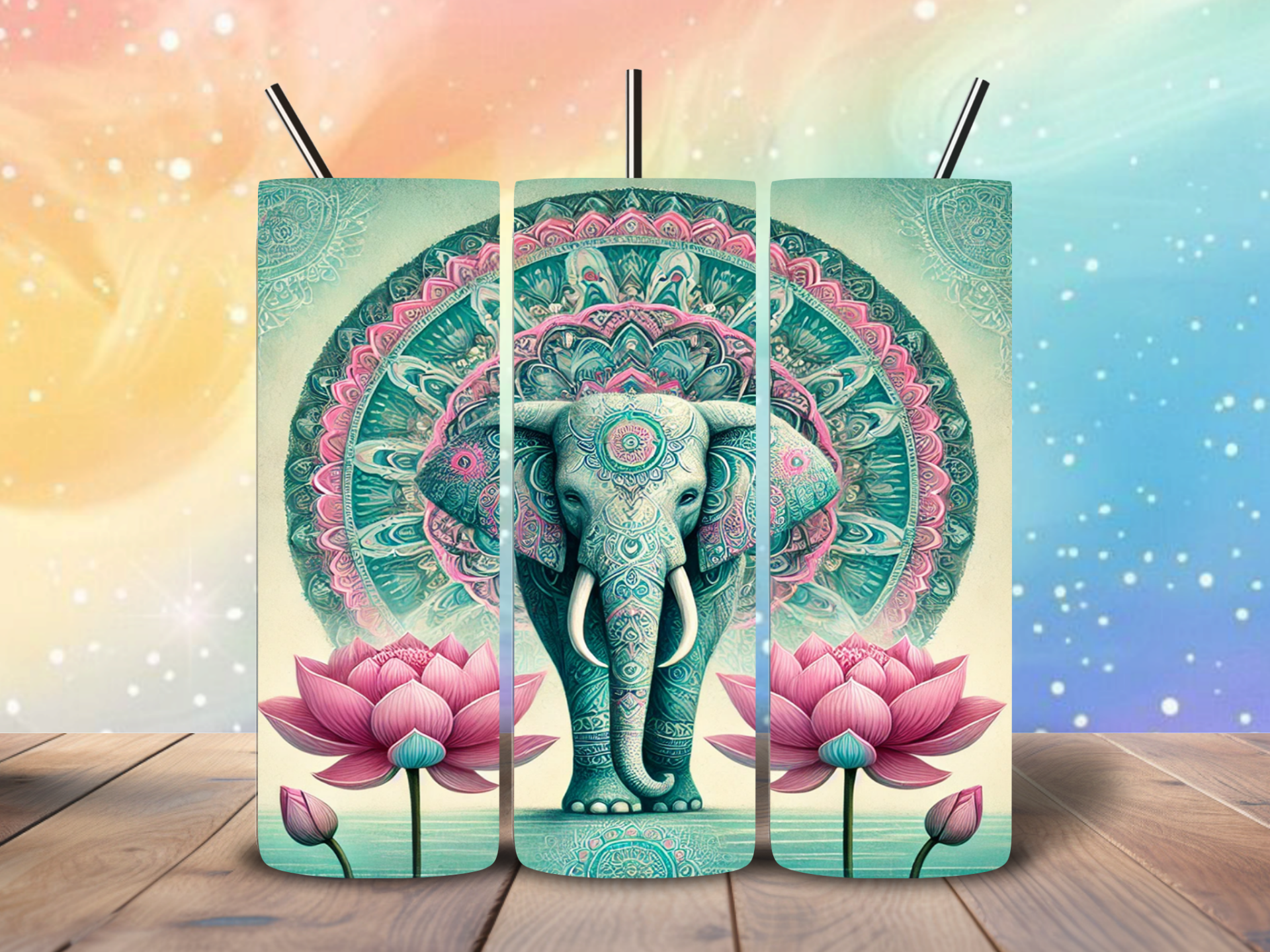 Tumbler | Spiritual Lotus Elephant