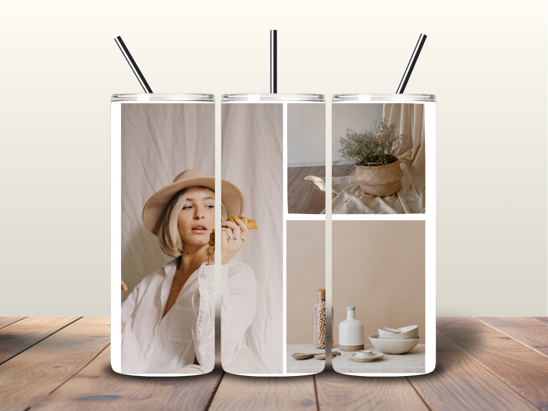 Tumbler | Collage met 3 foto's groot