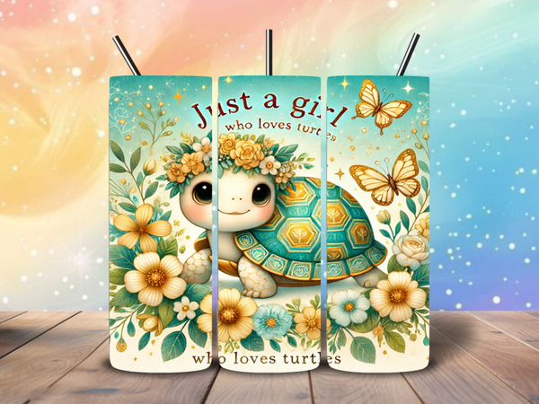 Tumbler | girl loves turtles
