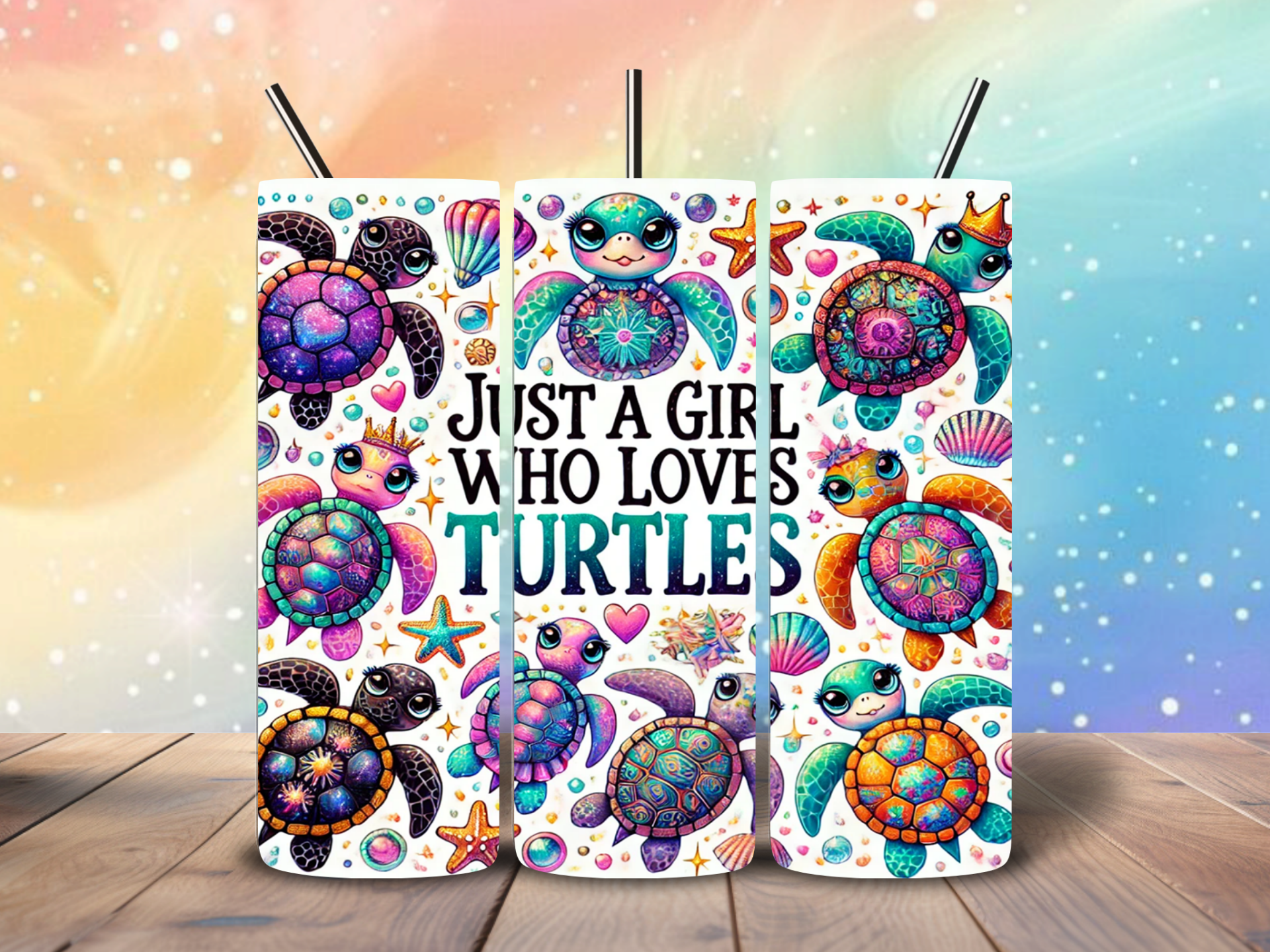 Tumbler | girl loves turtles 2