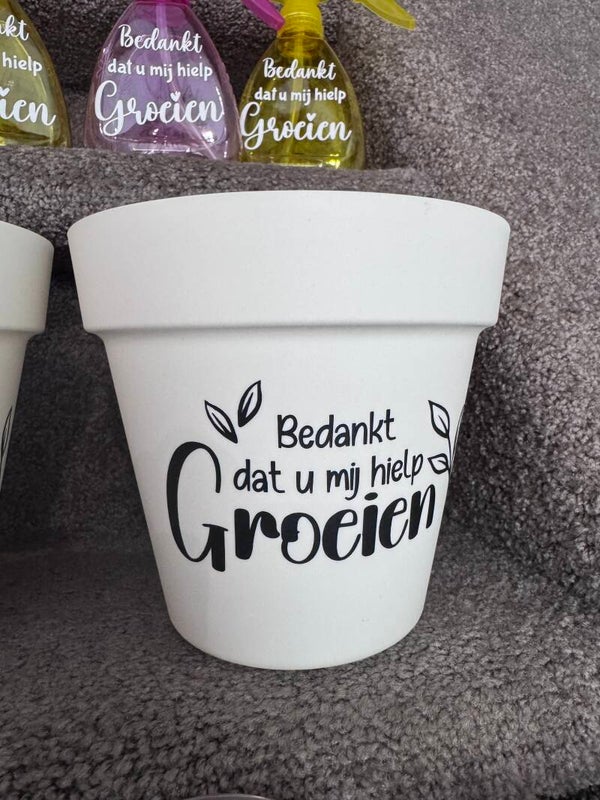 plantenbakje "bedankt dat u mij hielp groeien"