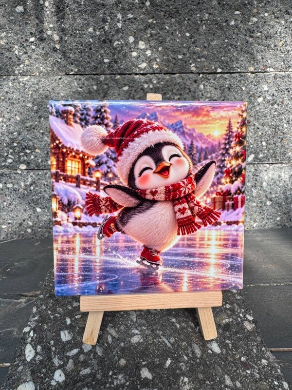Tegel  | Pinguïn Kerst