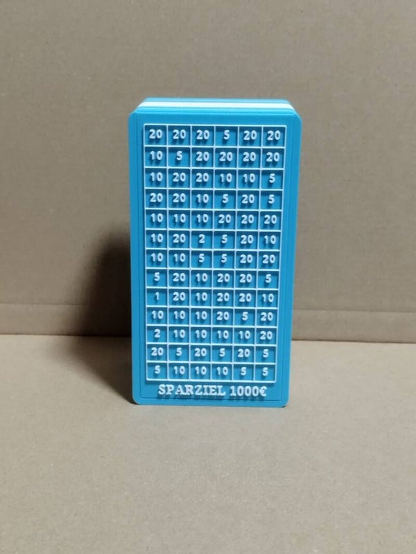Spardose mit Sparziel 1000€