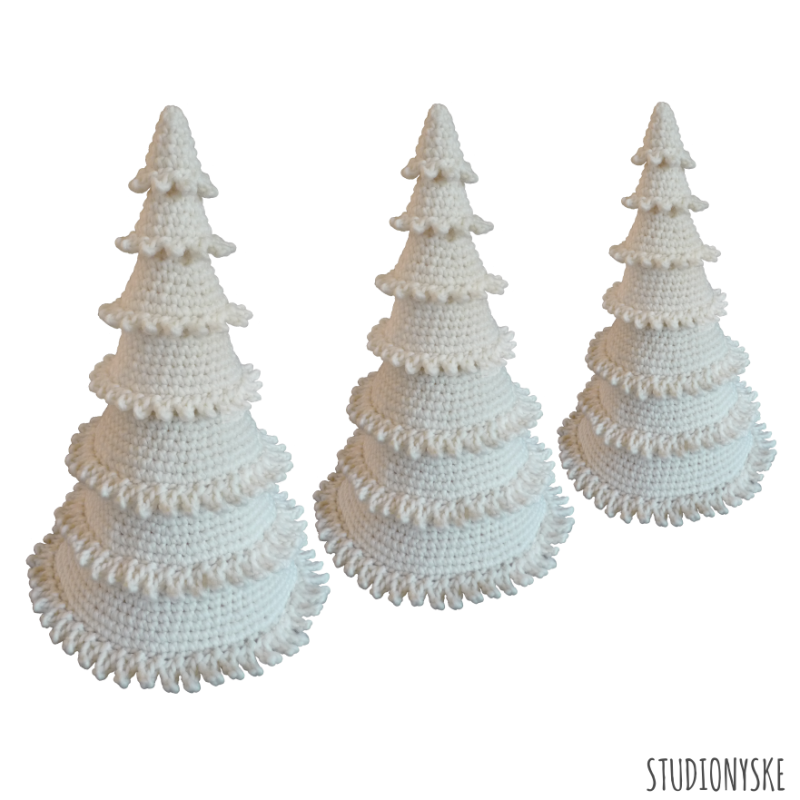 Witte kerstboom haken patroon