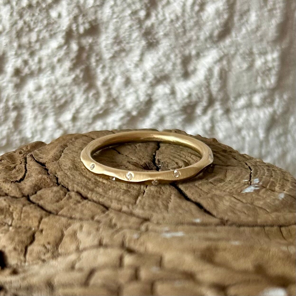 Full Diamond Facet Ring in Gold