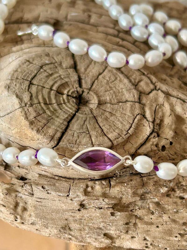 Amethyst and Pearl Necklace