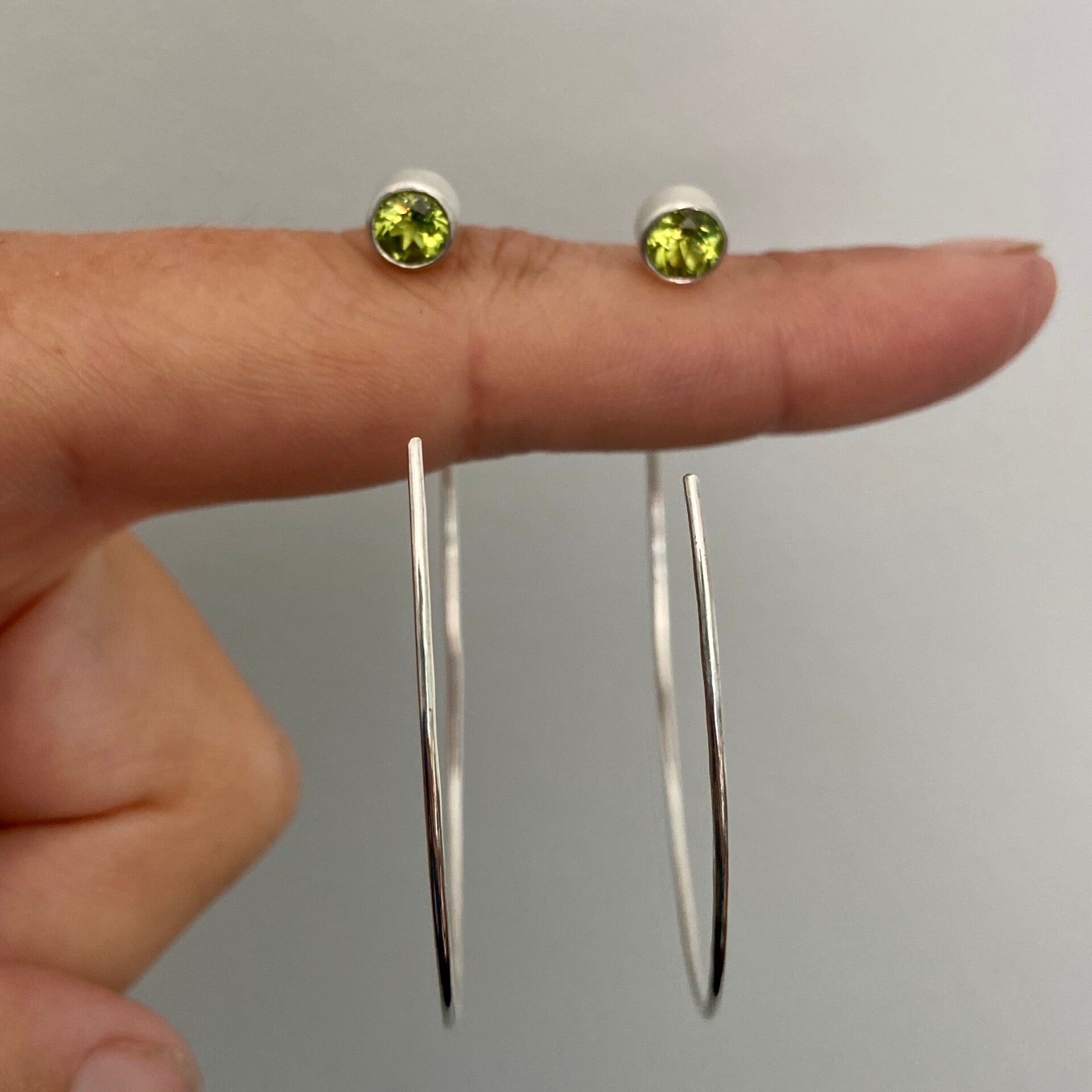 Peridot Hoops