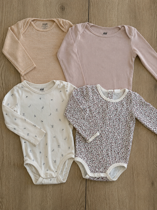 4 rompers - kiabi, h&m - maat 80/86