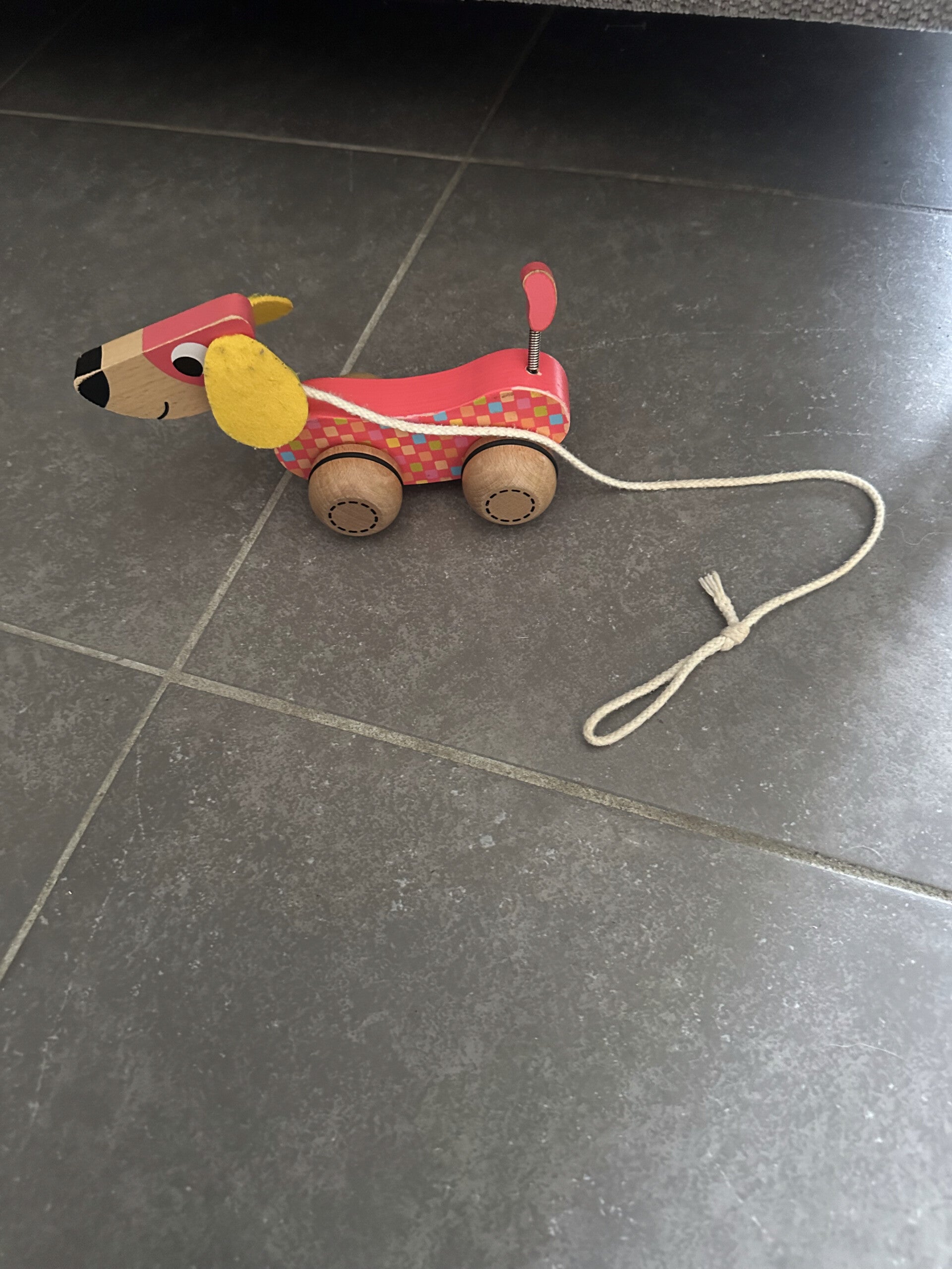 Houten trekhond