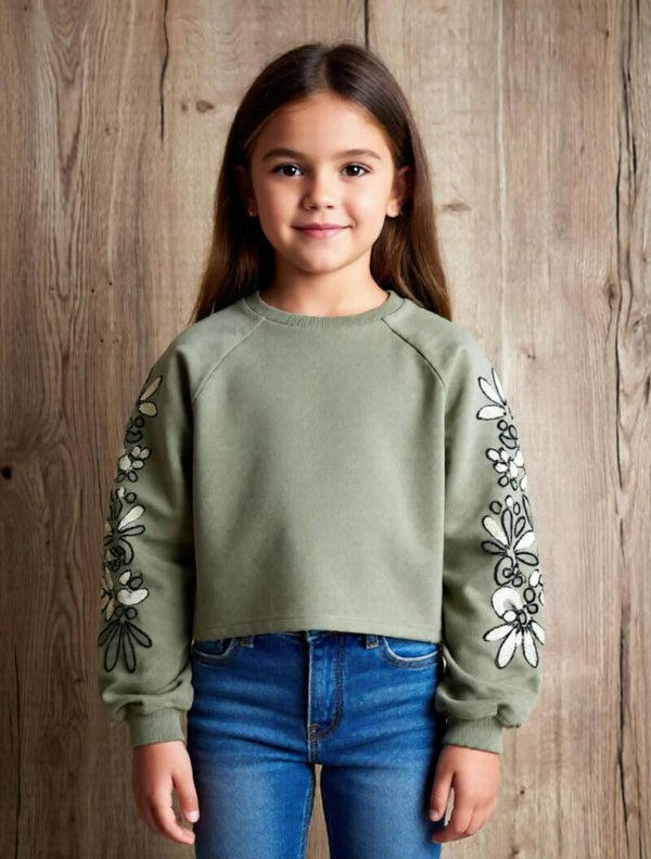 Trui met bloemenmouwen | Newness