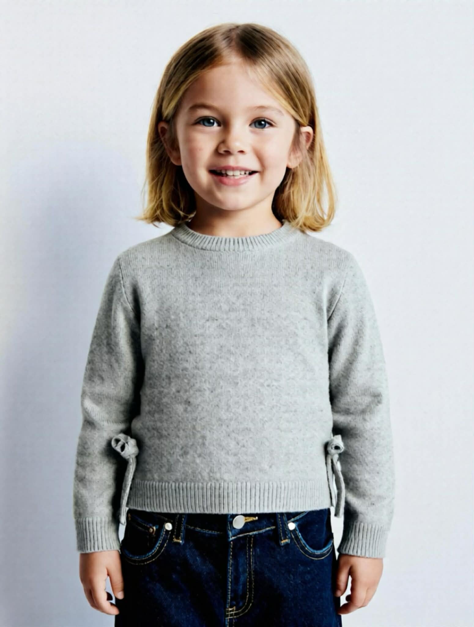 Beige trui met strikken | Newness