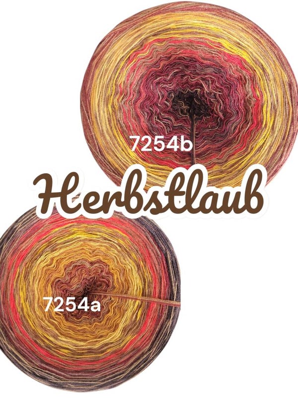 Herbstlaub - 7254 - Bobbel oder Pulloverset mit Farbverlauf - 4 Fäden
