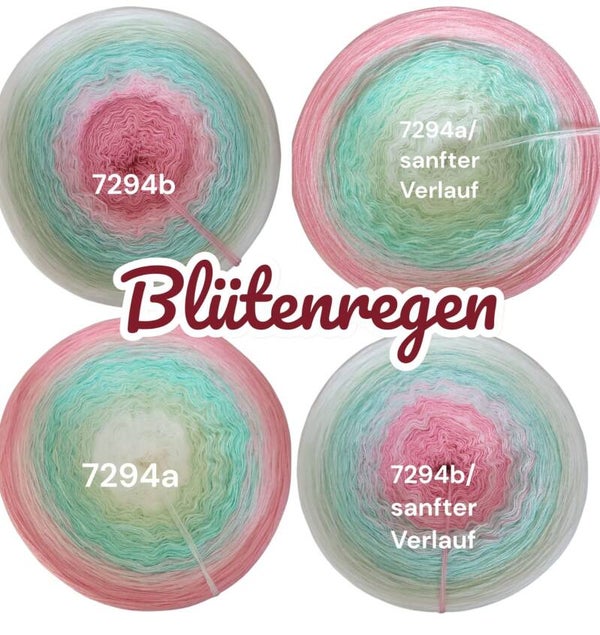Blütenregen - 7294 - Bobbel mit Farbverlauf - 3, 4 oder 5 Fäden, auch als Pullover- oder Decken Set