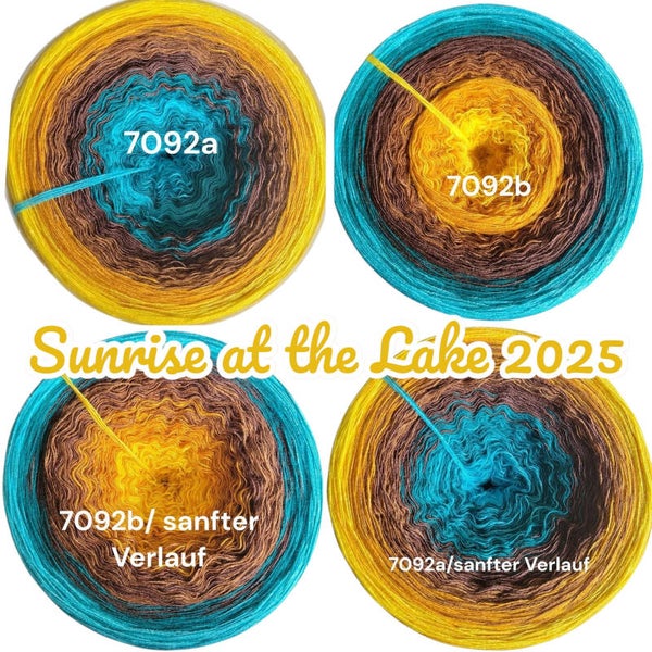Sunrise at the Lake 2025 - 7092  -Bobbel mit Farbverlauf - 3, 4 oder 5 Fäden, auch als Pullover- oder Decken Set