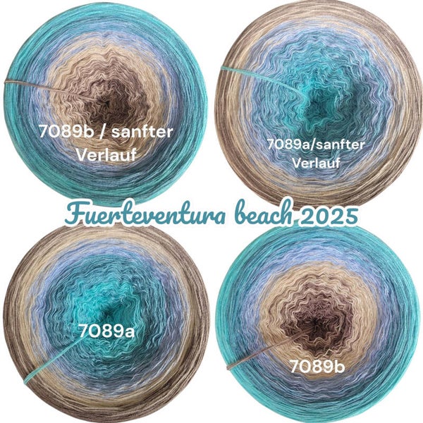 Fuerteventura Beach 2025 - 7089 - Bobbel mit Farbverlauf - 3, 4 oder 5 Fäden, auch als Pullover- oder Decken Set