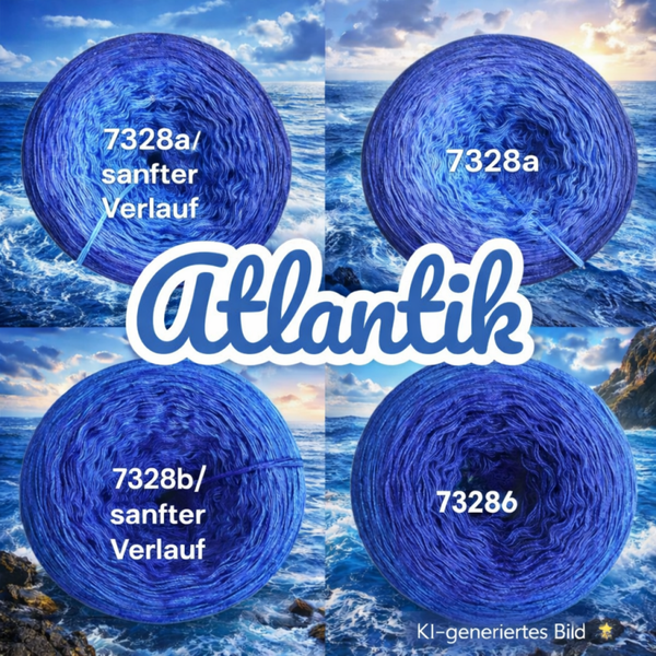 Atlantik - 7328 - Bobbel mit Farbverlauf - 3, 4 oder 5 Fäden, auch als Pullover- oder Decken Set