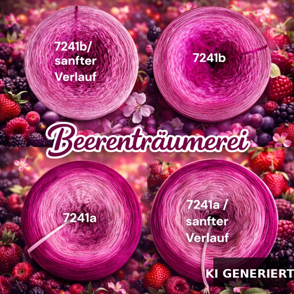 Beerenträumerei - 7241 - Bobbel mit Farbverlauf - 3, 4 oder 5 Fäden, auch als Pullover- oder Decken Set