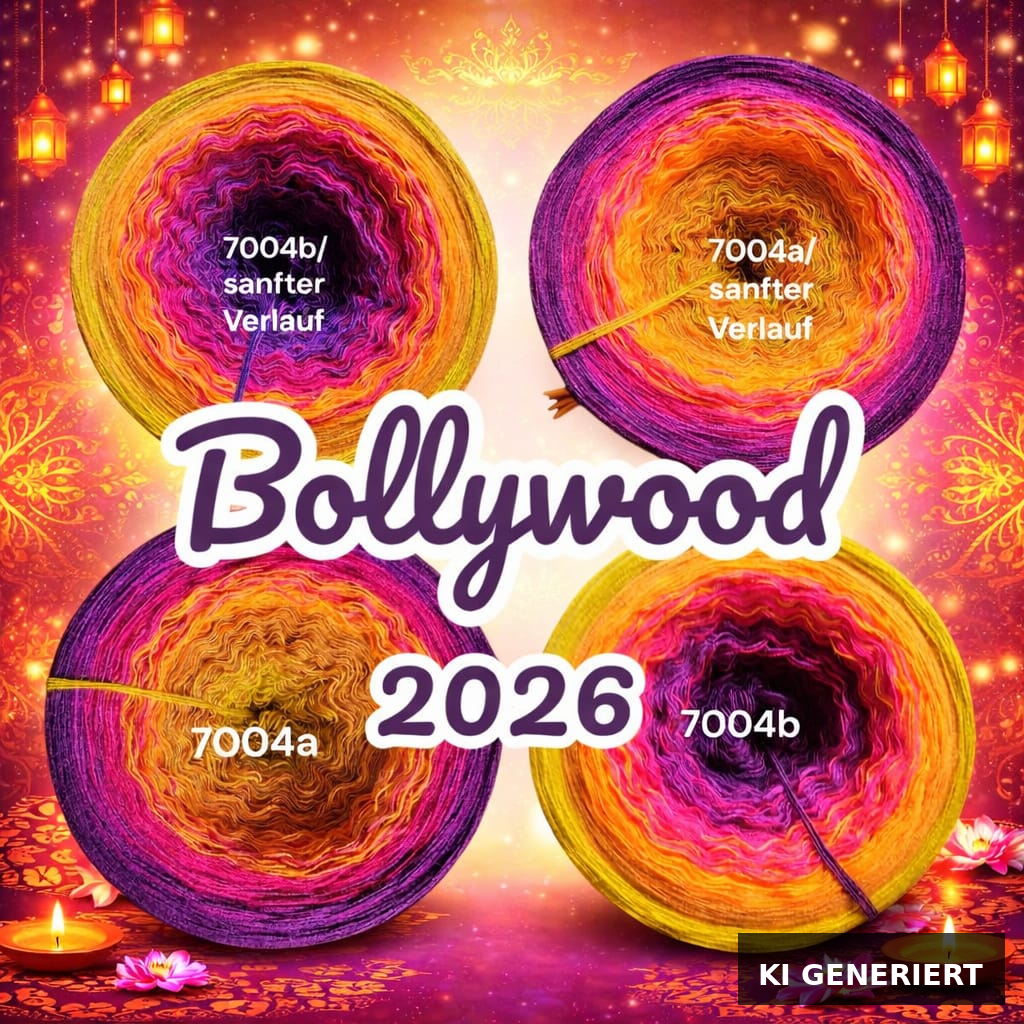 Bollywood 2026 - 7004 - Bobbel mit Farbverlauf - 3, 4 oder 5 Fäden, auch als Pullover- oder Decken Set