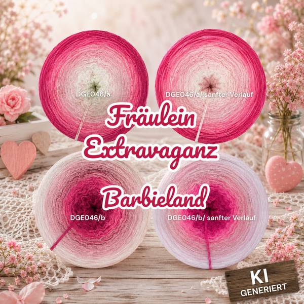 Fräulein Extravaganz-Barbieland - DGE046 - Bobbel mit Farbverlauf - 3, 4 oder 5 Fäden, auch als Pullover- oder Decken Set
