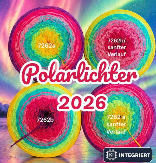 Polarlichter 2026 - 7262 - Bobbel mit Farbverlauf - 3, 4 oder 5 Fäden, auch als Pullover- oder Decken Set