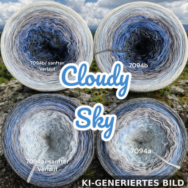 Cloudy Sky - 7094 - Bobbel mit Farbverlauf - 3, 4 oder 5 Fäden, auch als Pullover- oder Decken Set