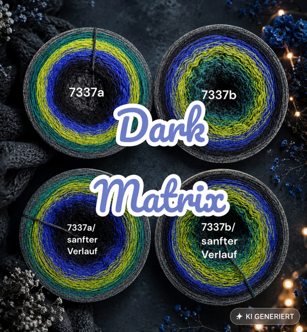 Dark Matrix - 7337 - Bobbel mit Farbverlauf - 3, 4 oder 5 Fäden, auch als Pullover- oder Decken Set