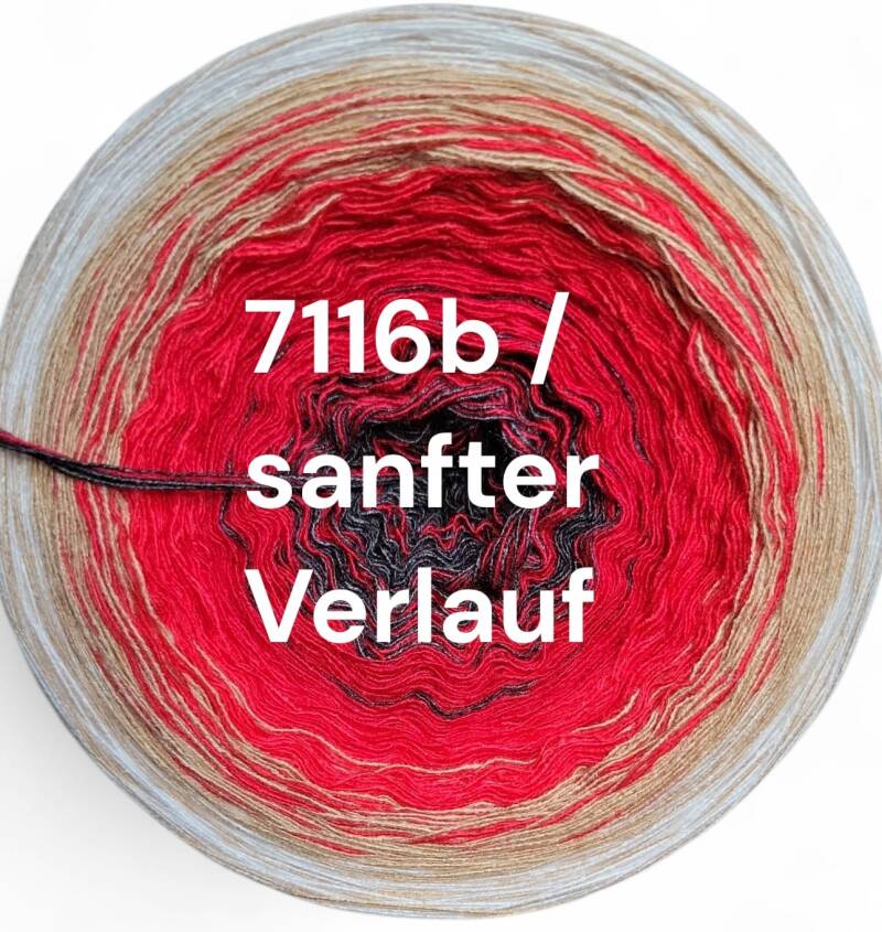 Feuer & Sand - 7116 - Bobbel mit Farbverlauf - 4 Fäden, 1000 Meter