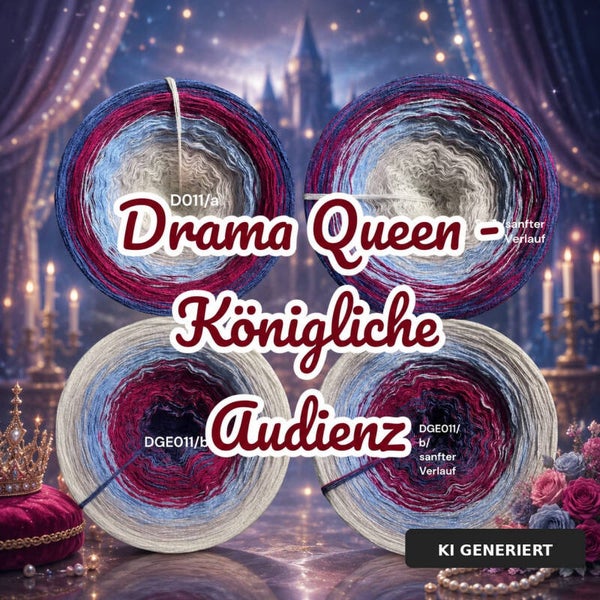 Drama Queen - Königliche Audienz - DGE011 - Bobbel mit Farbverlauf - 3, 4 oder 5 Fäden, auch als Pullover- oder Decken Set