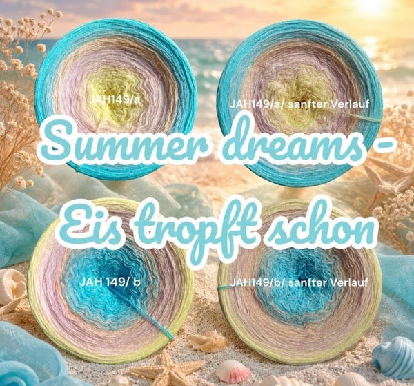 Summer dreams - JAH149 - Bobbel mit Farbverlauf - 3, 4 oder 5 Fäden, auch als Pullover- oder Decken Set