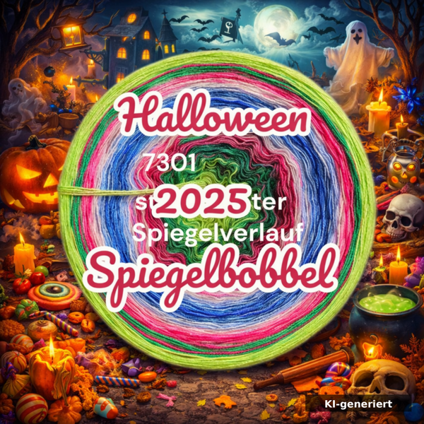 Halloween 2025 - Spiegelbobbel - 7301 - Bobbel mit Farbverlauf - 3, 4 oder 5 Fäden, auch als Pullover- oder Decken Set - Nur im Supersanften Verlauf