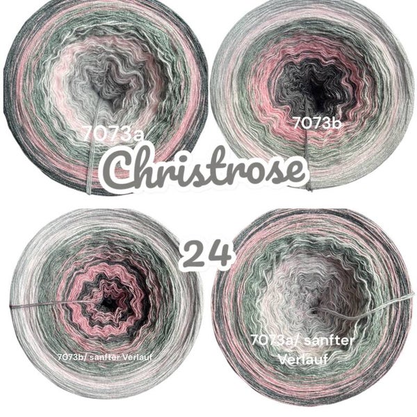Christrose - 7073 - Bobbel mit Farbverlauf - 3, 4 oder 5 Fäden, auch als Pullover- oder Decken Set