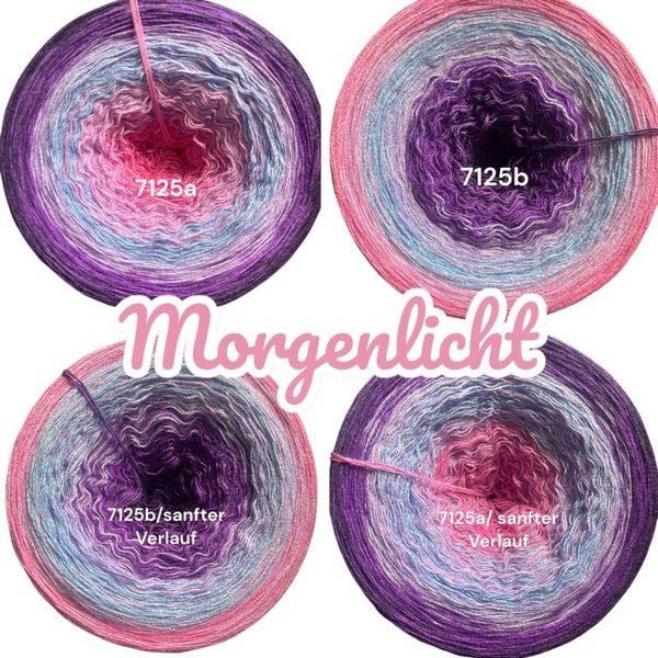 Morgenlicht - 7125 - Bobbel mit Farbverlauf - 3, 4 oder 5 Fäden, auch als Pullover- oder Decken Set