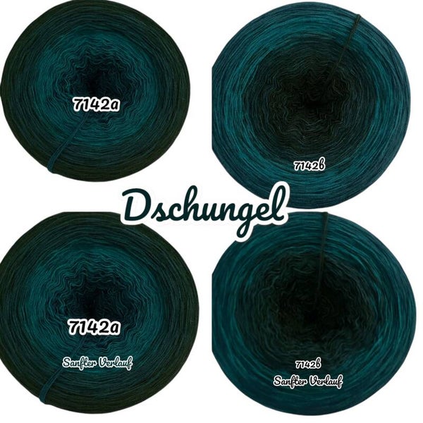 Dschungel - 7142 - Bobbel mit Farbverlauf - 3, 4 oder 5 Fäden, auch als Pullover- oder Decken Set