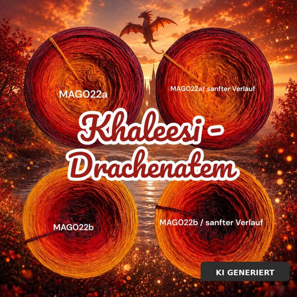 Khaleesi - Drachenatem - MAG022 - Bobbel mit Farbverlauf - 3, 4 oder 5 Fäden, auch als Pullover- oder Decken Set