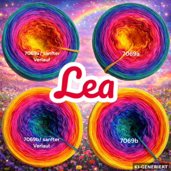 Lea - 7069 - Bobbel mit Farbverlauf - 3, 4 oder 5 Fäden, auch als Pullover- oder Decken Set