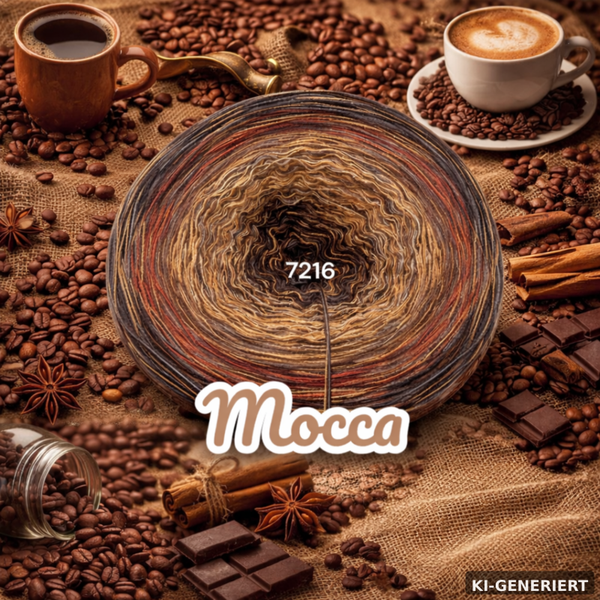 Mocca - 7216 - Bobbel mit Farbverlauf - 4 Fäden auch als Pullover- oder Decken Set