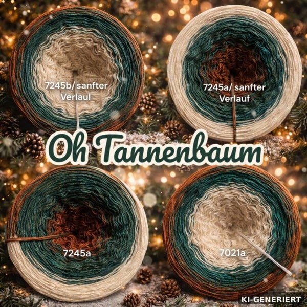Oh Tannenbaum - 7245 - Bobbel mit Farbverlauf - 3, 4 oder 5 Fäden, auch als Pullover- oder Decken Set