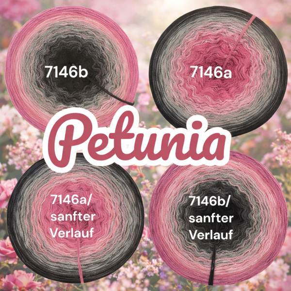 Petunia - 7146 - Bobbel mit Farbverlauf - 3, 4 oder 5 Fäden, auch als Pullover- oder Decken Set
