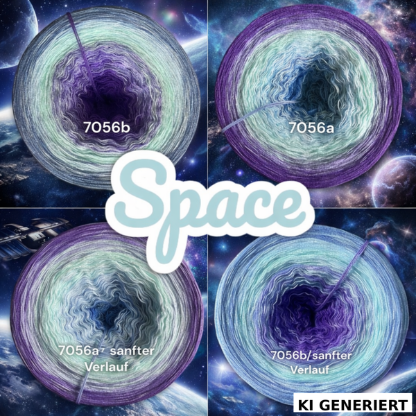 Space - 7056 - Bobbel mit Farbverlauf - 3, 4 oder 5 Fäden, auch als Pullover- oder Decken Set