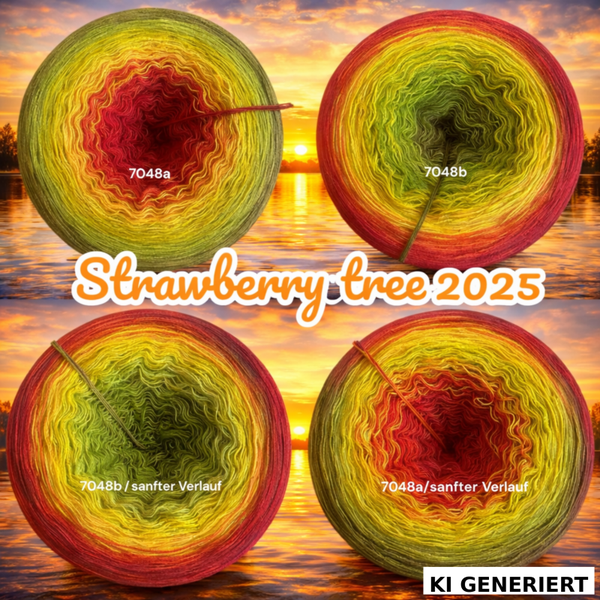 Strawberry tree 2025 - 7048 - Bobbel mit Farbverlauf - 3, 4 oder 5 Fäden, auch als Pullover- oder Decken Set