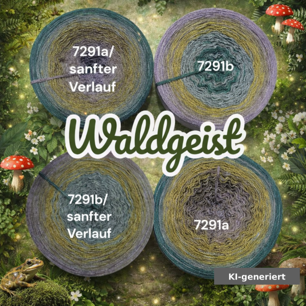 Waldgeist - 7291 - Bobbel mit Farbverlauf - 3, 4 oder 5 Fäden, auch als Pullover- oder Decken Set